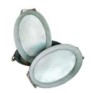 Ensemble de 3 plateaux de service rectangulaires en métal galvanisé, plateau décoratif en fer avec poignée en boucle, organisateur pour table basse ou ottoman - Product Image 6