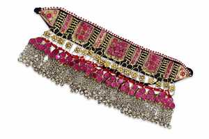 Special Afghan Women's Jewelry <b>Set</b> <b>Crystal</b> Rhinestone Trendy Dangling Ornaments Stainless Steel Craftsmanship for Party Islamic - Product Image 2