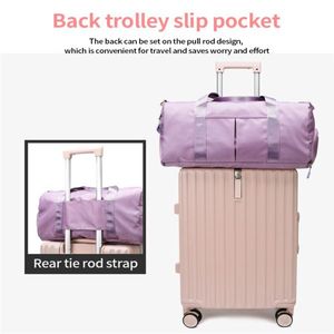 Elegante borsa da Yoga Unisex di grande capacità impermeabile con separazione a secco e bagnato per viaggi Fitness interni ed esterni - Product Image 2