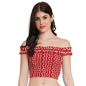 Blusa sin mangas con hombros descubiertos de algodón para mujer, elegante, informal, para verano - Product Image 1