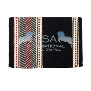 Manta de montura hecha a mano 100% lana de Nueva Zelanda 34X36, mantas y almohadillas personalizables para espectáculos ecuestres. - Product Image 1