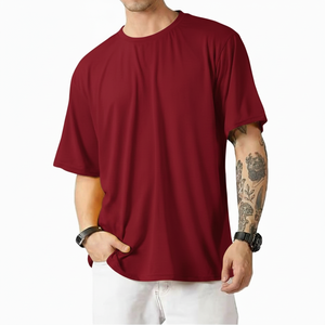 Unisex Solid 100% <b>Polyester</b> T-Shirt with Custom Logo Silk Screen Printing Eco-Friendly Breathable street wear <b>Tshirt</b> - Product Image 1