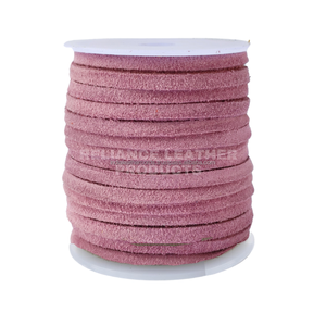 Pink Suede Leather Cord <b>Round</b> Roll for Bracelet Making Jewelry Findings - Product Image 1