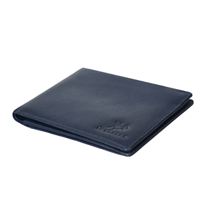 Elegant Navy Blue Genuine Leather <b>Mens</b> <b>RFID</b> Shield <b>Wallet</b> Chain Style Waterproof Card Storage Bifold <b>Wallet</b> Premium Handcrafted - Product Image 2