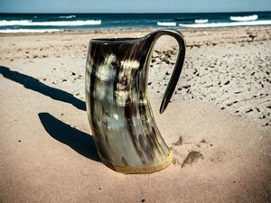 Expédition directe, cornes à boire vikings originales, artisanales et durables, mug à bière viking, cadeau d'entreprise unique d'inspiration médiévale - Product Image 4