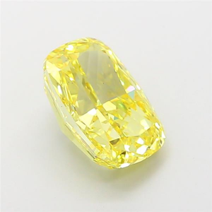 Coqueta piedra preciosa de diamante sintético cultivado en laboratorio, color amarillo intenso, corte excelente, 2.87 quilates, claridad VS1, certificado IGI. - Product Image 4