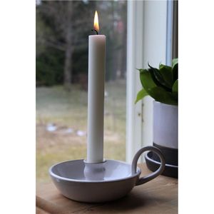 Vente en gros de base de bougie conique élégante en porcelaine, inspirée du style Chamberstick, avec poignée, pour la décoration de table de mariage, l'ambiance des restaurants - Product Image 1