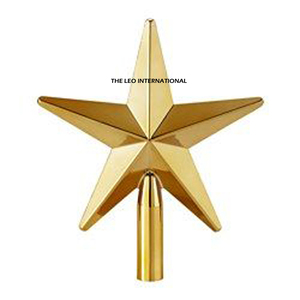 Five-Pointed Star Christmas <b>Tree</b> <b>Topper</b> Decorations Gold Electroplated Standing Ornament for Home Wholesale - Product Image 1