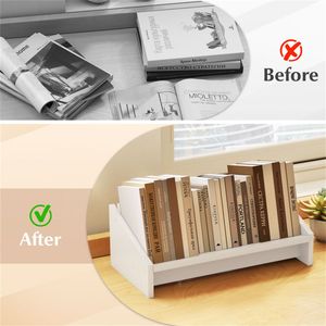 Piccola Libreria da Scrivania in Legno, Organizzatore Inclinabile per Libri e Riviste - Product Image 6