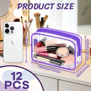 Clear Cosmetic <b>Bag</b> Waterproof <b>Transparent</b> <b>Makeup</b> <b>Bag</b> Travel Toiletry Organizer for Women and Men Cosmetic Storage Pouc - Product Image 3