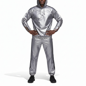 Ensemble de survêtement de sudation personnalisé pour femmes, idéal pour la gym et le fitness, avec taille élastique, en fibre de polyester résistante pour la perte de poids - Vente en gros - Product Image 6