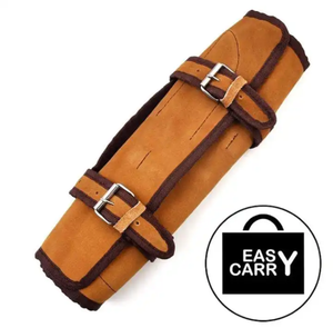 Juego de Cuchillos LEGACY BLADES de Damasco, Más Vendidos, con Mango de Madera, Forjados a Mano, Cuchillos de Cocina para Chef con Bolsa de Cuero Enrollable, Venta al Por Mayor - Product Image 5