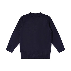 Cardigan en tricot de coton et polyester à col en V pour uniforme scolaire des enfants de maternelle, primaire, secondaire, filles et garçons - Product Image 2