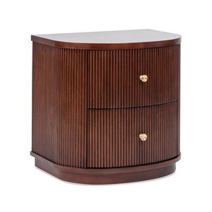 Tavolino Laterale in Legno di Faggio Noce Scuro con 2 Cassetti da 24 Pollici per Comodini, Edizione San Valentino - Product Image 4