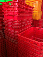 Caja de Plástico con Asa Metálica – 100% PLÁSTICO VIRGEN, Fábrica de Vietnam, Caja de Plástico Apilable, Apta para Almacenamiento de Alimentos