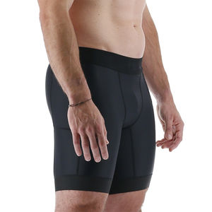 Shorts de compression athlétiques noirs pour hommes, longueur genou, extensibles et respirants, vente chaude OEM, en promotion - Product Image 6