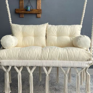 Silla Colgante de Macramé, Hamaca Grande de Macramé, Silla Columpio de Macramé, Silla Hamaca - Product Image 1