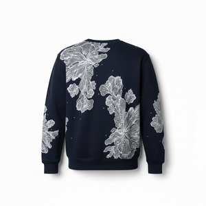 Sweat-shirt à lettres en strass, texte personnalisé, col rond, tissu en coton, haute qualité, fournisseur OEM, streetwear tendance - Product Image 2