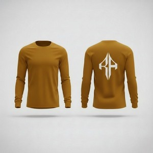 Camiseta de Manga Larga para Hombre, 100% Algodón, Calidad Premium 2026, Cuello Redondo, Estilo Casual Oversize Personalizado Bajo Demanda, RIVIAN ATLANTIC - Product Image 3