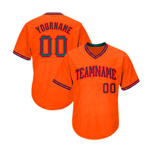Vente flash - Maillot de baseball à manches courtes pour homme 100% coton respirant - Nom d'équipe personnalisé - Service OEM - Prix bas - Product Image 1