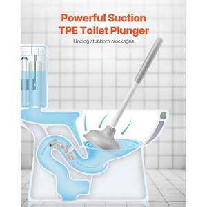 Set scopino e stantuffo con manico in PP per la pulizia profonda dei Set da bagno Premium - Product Image 4