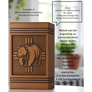 Custom Engraved Wooden Resin Urn Box: Pet/Human <b>Memorial</b> <b>Keepsake</b> urn <b>Memorial</b> <b>Keepsake</b> by AYAANS - Product Image 2