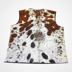 Chaleco de Cuero Vacuno para Hombre, Corte Ajustado, Color Sólido, Diseño Personalizado, Ropa Exterior, Estilo Urbano - Product Image 2