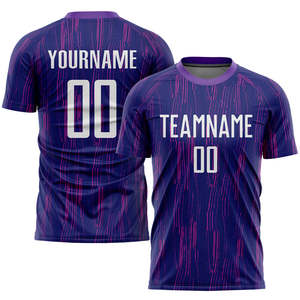 Custom Purple White Sublimation Soccer Uniform Jersey Men Soccer Wear Running <b>T</b>-<b>Shirt</b> Top Soccer <b>T</b> <b>Shirt</b> High Quality - Product Image 1