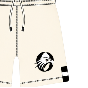 Shorts de rugby noir ivoire à taille élastique avec cordon de serrage, rayés, uniforme d'équipe personnalisé, respirant, pour l'entraînement et la performance sportive - Product Image 3