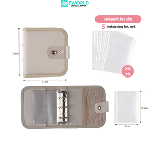 ซองใส่บัตรและรูปภาพพกพา SWORLD Sort-It ขนาด 7 นิ้ว พร้อมตัวล็อคแบบกด สีชมพูอ่อน 5 ช่อง จากโรงงานเย็บผ้า - Product Image 3