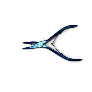 Pince à extensions de cheveux professionnelle en acier inoxydable de qualité chirurgicale bleue, nouvelle arrivée, meilleure qualité pour les extensions de cheveux - Product Image 6