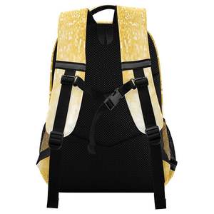 <b>Gold</b> Glitter Cheer Dance Practice <b>Backpacks</b> Custom Book Yellow Bling Fashion Laptop Bags College Bag for Cheerleading Sports - Product Image 3