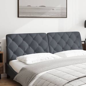Coussin de tête de lit en velours gris foncé avec housses amovibles en mousse pour la lecture et le repos au lit - Product Image 3