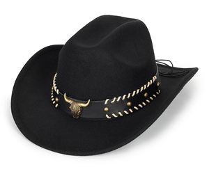 Sombrero Vaquero Occidental Vintage Unisex, Fedora Enrollable con Hebilla Decorativa, Fabricante OEM - Product Image 2