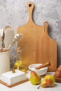 Planche à découper en bois artisanale, planche à découper en bois naturel pour la préparation des aliments en cuisine, restaurant, hôtel, vente en gros - Product Image 2