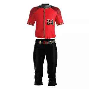 Uniformes de Béisbol Personalizados al por Mayor, Pantalones de Jersey Transpirables de Secado Rápido 100% Poliéster, Cintura Elástica, Impresión Sublimada - Product Image 4
