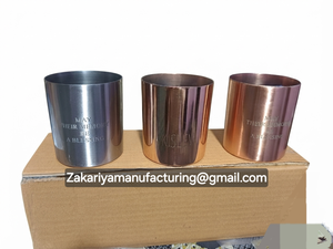 Envase de Lujo Portátil para Velas de Acero Inoxidable con Acabado Cobre Brillante y Grabado de Logotipo Personalizado para Navidad y San Valentín - Product Image 2