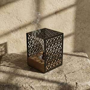 Luxury Arabic Bakhoor Burner Metal Incense Holder Oud Burner Home Fragrance Burner Ramadan <b>Eid</b> Islamic Home Decor <b>Gift</b> - Product Image 1