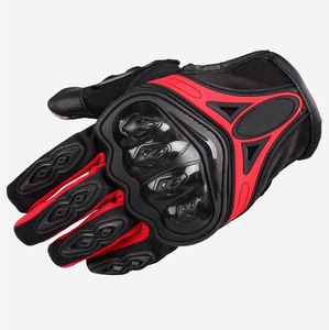Guantes deportivos para motocicleta, hasta la muñeca, de PU transpirable, negros y rojos, para ciclismo, primavera y otoño, guantes de motocicleta de dedo completo, muy vendidos - Product Image 1
