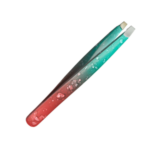 Matte Black Eyebrow Tweezers <b>Precision</b> Slant Tip Beauty <b>Tool</b> For Salon Use Mini Travel Eyebrow Tweezers - Product Image 1