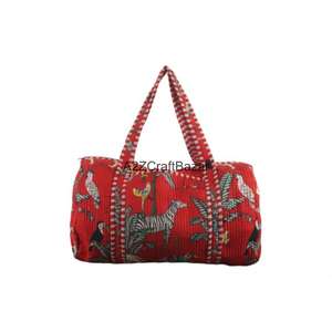 Bolsa de Lona Grande Acolchada Hecha a Mano 100% Algodón, Estilo Vintage, de Lujo, Deportiva, Ecológica, de Color Sólido, con Doble Asa, A2ZCraftBazar - Product Image 1