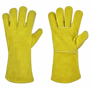 Best Performance Heavy Duty Cowhide <b>Split</b> Leather Welding Gloves Abrasion Heat Resistant BBQ Safety Gloves CE Certified - Product Image 4