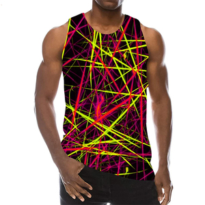 Men's Custom Slim Fit Summer <b>Running</b> Singlets Custom 3D Sublimation Jogging Tank Top Lightweight Casual Plus Size Washed - Product Image 2