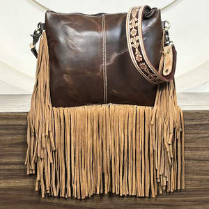 Bolso Bandolera de Cuero Vacuno Genuino Hecho a Mano, con Flecos Largos, a la Moda, Venta al Por Mayor, Perfecto para Mujeres - Product Image 5