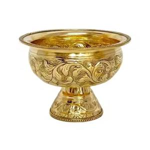 Bol à dattes élégant en métal doré, plat à fruits secs stylé pour l'hôtellerie, le ramadan, l'iftar, la table de fête - Product Image 4