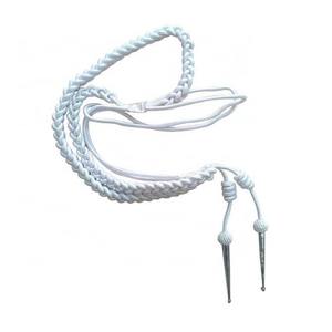 Aiguillette Ceremonial Verde de Primera Calidad, Cordón de Hombro con Hilos Metálicos de Seda y Punta Dorada, Colores y Logotipo Personalizables, Sin Correa - Product Image 4