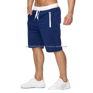 Pantalones cortos de playa personalizados OEM para hombre, pantalones cortos de gimnasio informales con diseño de logotipo bordado de algodón antiarrugas para deportes de invierno y ciclismo - Product Image 1