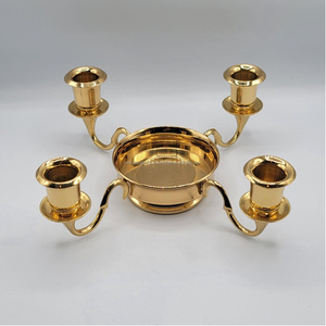 Heavy Duty Cast Metal Bowl Candle Holder • S-Curve 4-Cup Luxury Table <b>Runner</b> - Product Image 6
