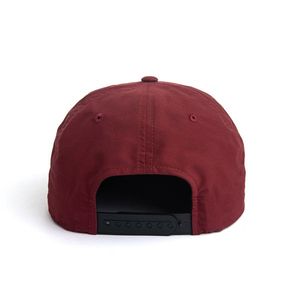 Gorra Snapback de Alta Calidad con Visera Plana, Bordado Personalizado de Paisaje Montañoso, Color Granate, 5 Paneles, Estilo Golf Rope Hat, Venta al por Mayor - Product Image 4