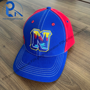 Casquettes de baseball brodées à 6 panneaux de haute qualité Logo personnalisé Chapeaux pour hommes Fermeture de chapeau bicolore et en plastique du Vietnam - Product Image 2